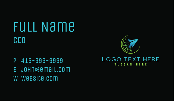 Paper Plane Logistics Business Card Design Image Preview