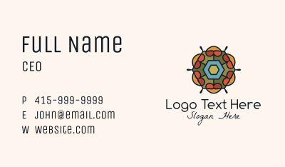 Flower Lantern Pattern Business Card Image Preview