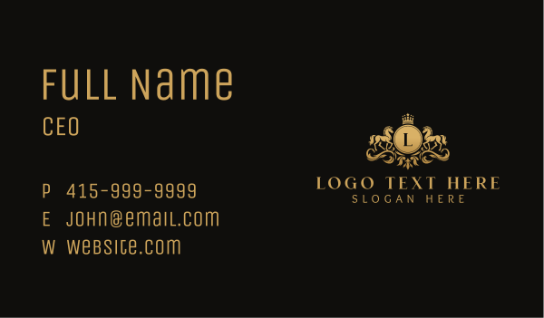 Regal Horse Crest Business Card Design Image Preview