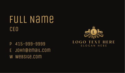 Regal Horse Crest Business Card Image Preview