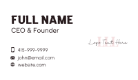 Feminine Fashion Designer Business Card Design