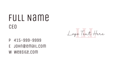 Feminine Fashion Designer Business Card Image Preview