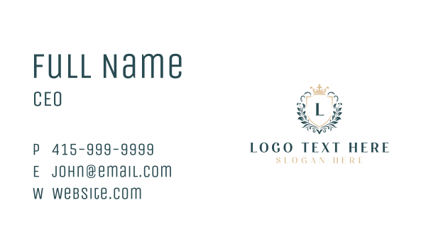 Shield Royal Upscale Business Card Design Image Preview