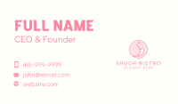 Pink Round Elephant Business Card Design