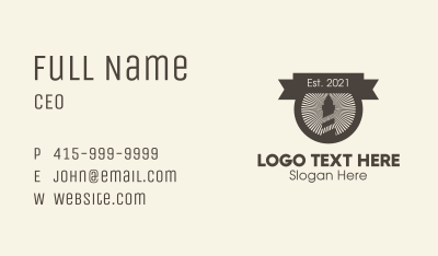 Brown Lighthouse Badge Business Card Image Preview