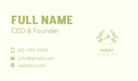 Green Beauty Plant Wreath Business Card Image Preview