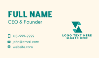 Green Triangle Letter S  Business Card Design