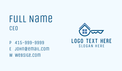 Key House Roof Business Card