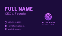 Purple Round Circuit Business Card Image Preview
