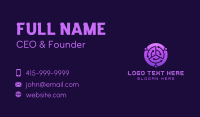 Purple Round Circuit Business Card Image Preview