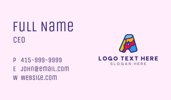 Colorful Letter A Business Card Design Image Preview