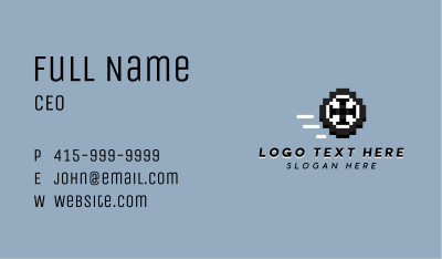 Drive Pixelated Wheel Business Card Image Preview