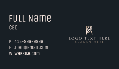 Elegant Premium Luxury Letter R Business Card Image Preview