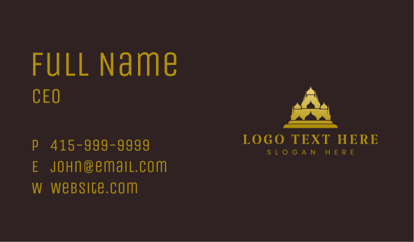 Arabian Kingdom Temple Business Card Design Image Preview