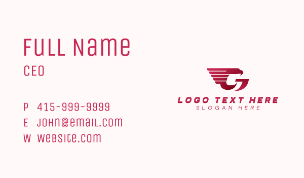 Aviation Eagle Letter G Business Card Design Image Preview