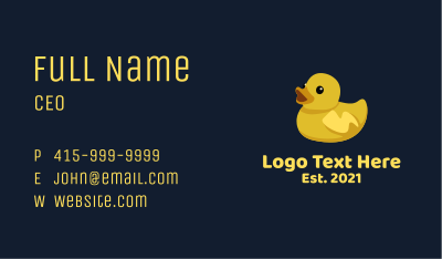 Rubber Duck Power Charge Business Card Image Preview