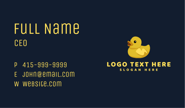 Rubber Duck Power Charge Business Card Design Image Preview