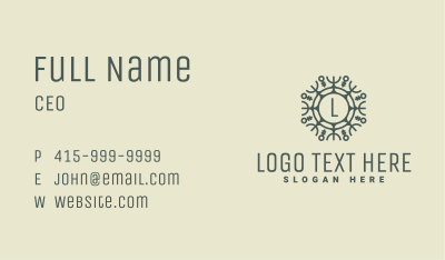 Snowflake Tribal Letter Business Card Image Preview