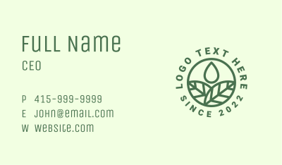 Eco Leaf Extract Business Card