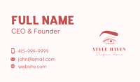 Red Cosmetics Grooming Business Card Design