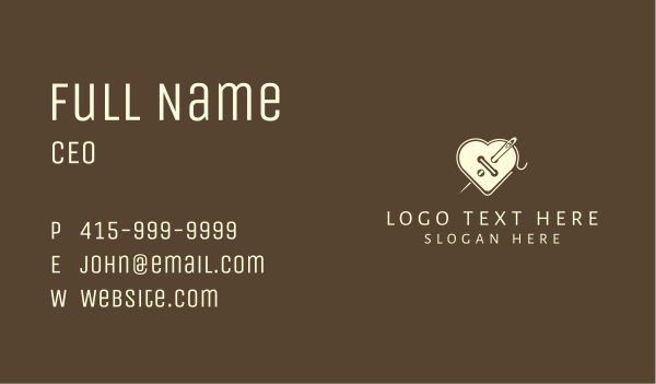 Heart Button Tailoring Business Card Design Image Preview