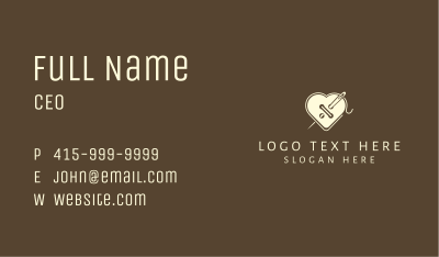 Heart Button Tailoring Business Card Image Preview