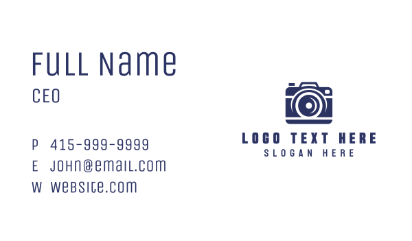 Camera Photography Studio Business Card Design Image Preview