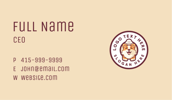 Chef Dog Pet Business Card Design Image Preview