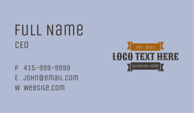 Vintage Business Wordmark Business Card Image Preview