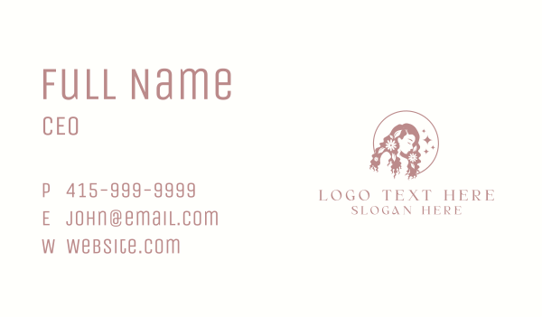 Nature Floral Woman Business Card Design Image Preview