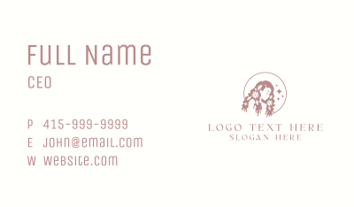 Nature Floral Woman Business Card Image Preview