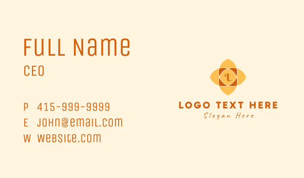 Mandala Flower Lettermark Business Card Design Image Preview