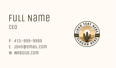 Western Cactus Desert Business Card Image Preview