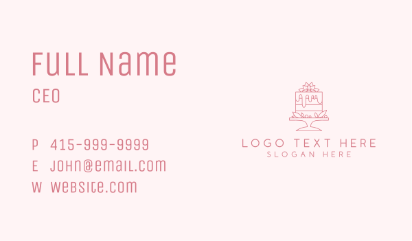 Dessert Cake Bakeshop Business Card Design Image Preview