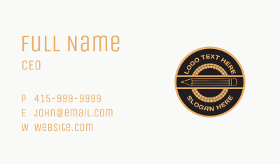 Academic Pencil Writer Business Card Image Preview