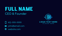 Blue Planet Letter E Business Card Preview