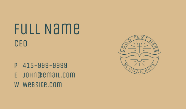 Christian Bible Cross Business Card Design Image Preview