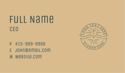 Christian Bible Cross Business Card Image Preview