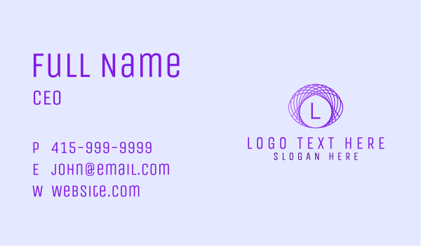 Gradient Abstract Lines Letter Business Card Design Image Preview