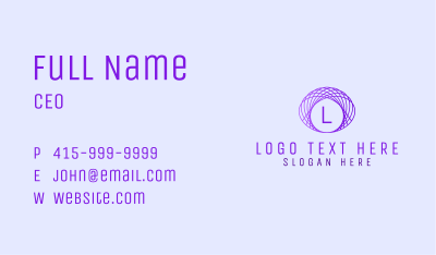 Gradient Abstract Lines Letter Business Card Image Preview