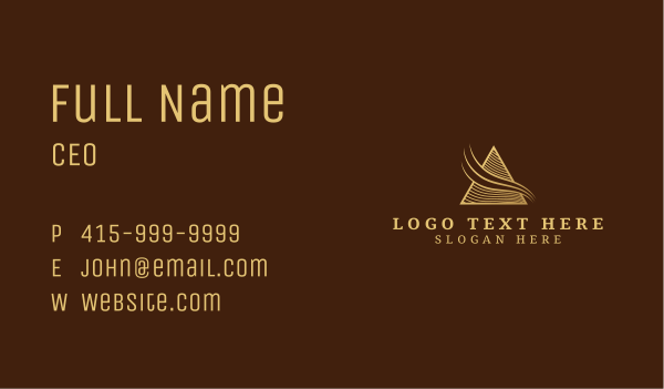 Insurance Triangle Company Business Card Design