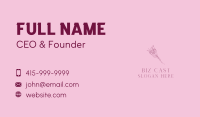 Pink Bouquet Line Art Business Card Image Preview