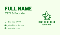 Tea Cup Leaves  Business Card Image Preview