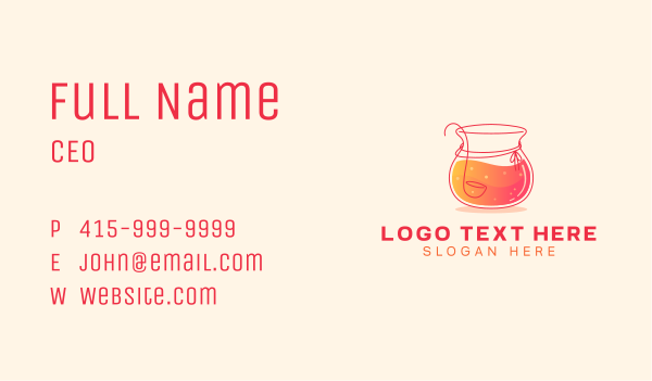 Tropical Juice Drink Business Card Design Image Preview