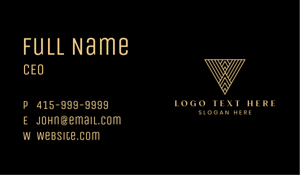 Gold Triangle Company Business Card Design Image Preview