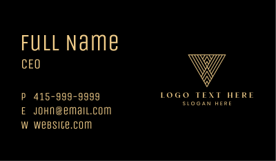 Gold Triangle Company Business Card Image Preview