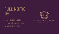 Ornamental Wreath Hotel Business Card Image Preview
