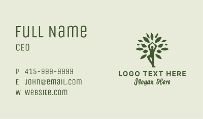 Tree Yoga Wellness Business Card Image Preview