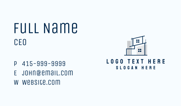 Architect Contractor Builder Business Card Design Image Preview