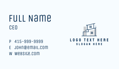 Architect Contractor Builder Business Card Image Preview
